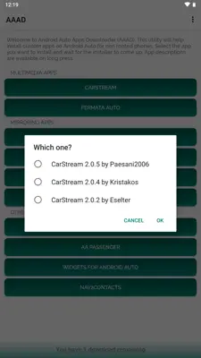 Android Auto Apps Downloader (AAAD) android App screenshot 1